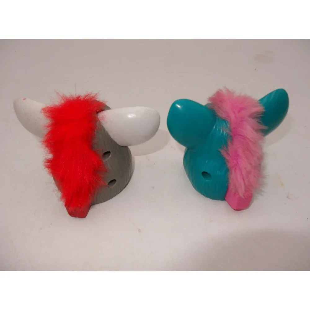 Vintage McDonalds‎ Furby Tiger Electronics 1998 Happy Meal Toys Grey Teal Set 2
